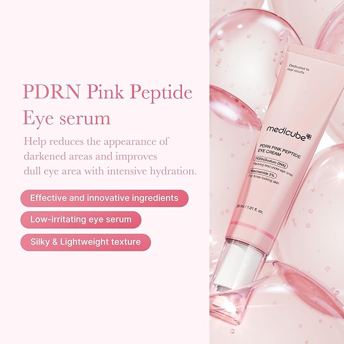 Medicube™ PDRN Pink Peptide Eye Cream – Brightening & Firming Under-Eye Treatment