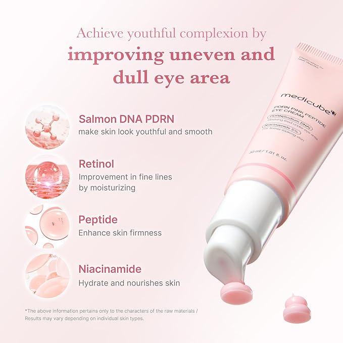 Medicube™ PDRN Pink Peptide Eye Cream – Brightening & Firming Under-Eye Treatment