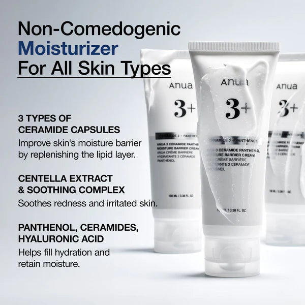 Anua 3 Ceramide Panthenol Moisture Barrier Cream (100ml)